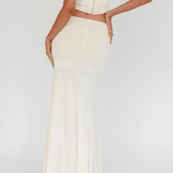 Saints and Secrets Matching Set (Maxi Skirt and Tube Top) - Butter Yellow - Picture 5 of 13